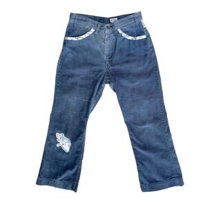 YOKISHOP Rat & Floral Blue Levi Corduroy Pants Women’s